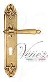 Дверная ручка Venezia на планке PL90 мод. Pellestrina (франц. золото) под цилиндр