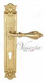 Дверная ручка Venezia на планке PL97 мод. Anafesto (полир. латунь) под цилиндр